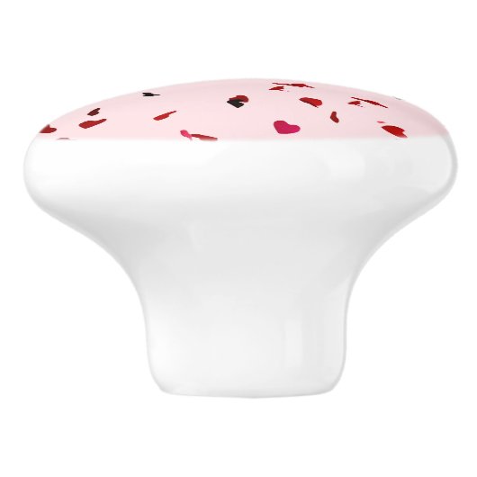 Herzen der Liebe Keramikknauf (Seitenansicht)