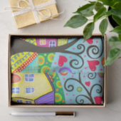 Herzen der Liebe Nachbarschaft! Seidenpapier (Geschenk)