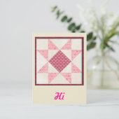 Herzen der Liebe Quilt Postkarte (Stehend Vorderseite)