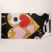 Herzen der Liebe Strandtuch (Vorderseite)