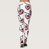 Herzen der Liebe Valentinstag Leggings (Rückseite)