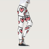 Herzen der Liebe Valentinstag Leggings (Rechts)