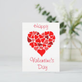 Herzen der Liebe Valentinstag Postkarte (Stehend Vorderseite)