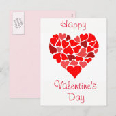 Herzen der Liebe Valentinstag Postkarte (Vorne/Hinten)