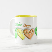 Herzen der Pflegeheim-Krankenschwester-3D Zweifarbige Tasse (Vorderseite Links)