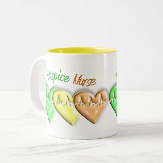 Herzen der Pflegeheim-Krankenschwester-3D Zweifarbige Tasse (Vorderseite Links)