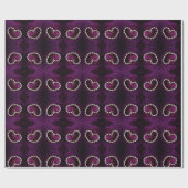 Herzen der Vintagen Perlenstrände Lila Geschenkpapier (Flach)