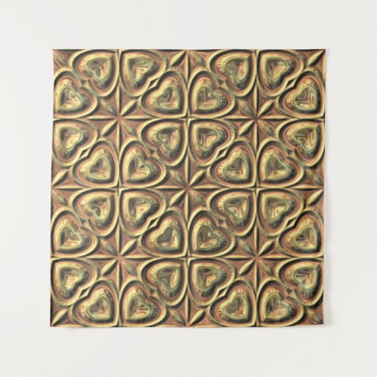 Herzen des Goldes Wandteppich (Vorderseite (Horizontal))