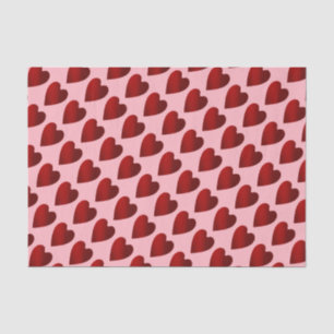 Herzen des roten und rosa Valentinstags Seidenpapier