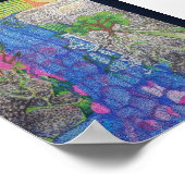 Herzen, die das Wasser hinuntergehen Poster (Ecke)