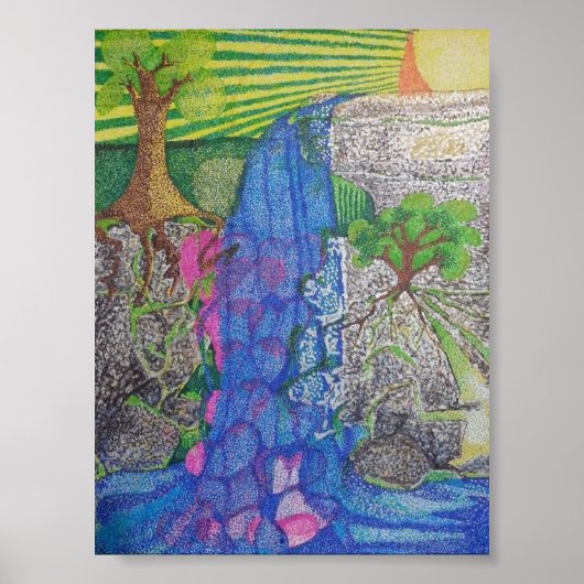 Herzen, die das Wasser hinuntergehen Poster (Vorne)