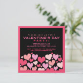 Herzen eine viel-Valentinstag-Party Einladung (Stehend Vorderseite)