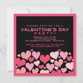 Herzen eine viel-Valentinstag-Party Einladung (Vorderseite)