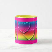 Herzen eines Regenbogens Tasse (Zentrum)