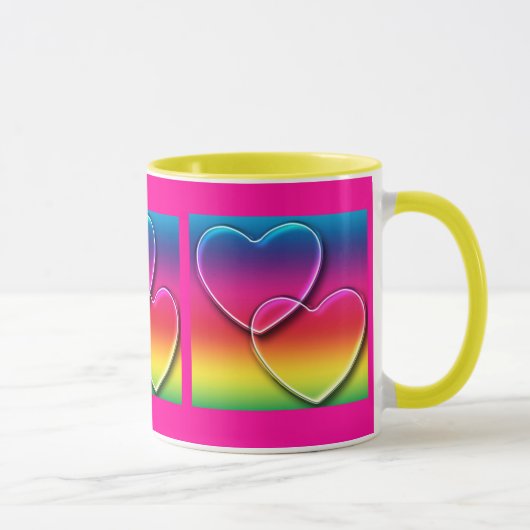 Herzen eines Regenbogens Tasse (Rechts)