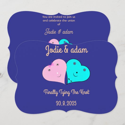 HERZEN EINLADUNG (Vorne/Hinten)