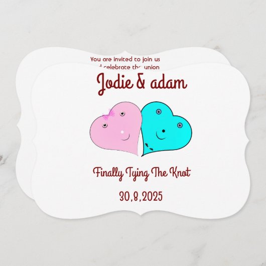 HERZEN EINLADUNG (Vorne/Hinten)