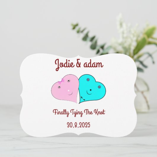 HERZEN EINLADUNG (Stehend Vorderseite)