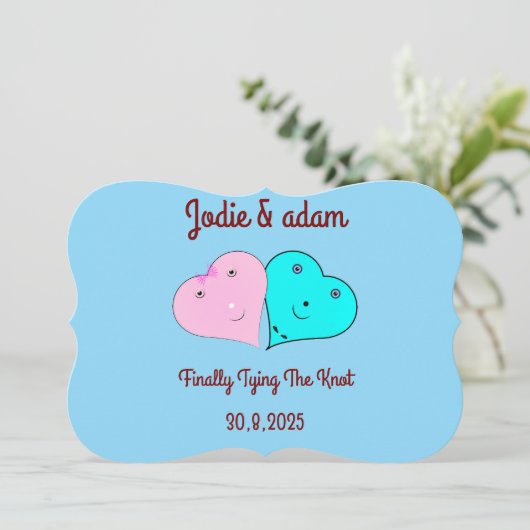 HERZEN EINLADUNG (Stehend Vorderseite)