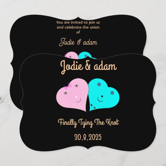 HERZEN EINLADUNG (Vorne/Hinten)