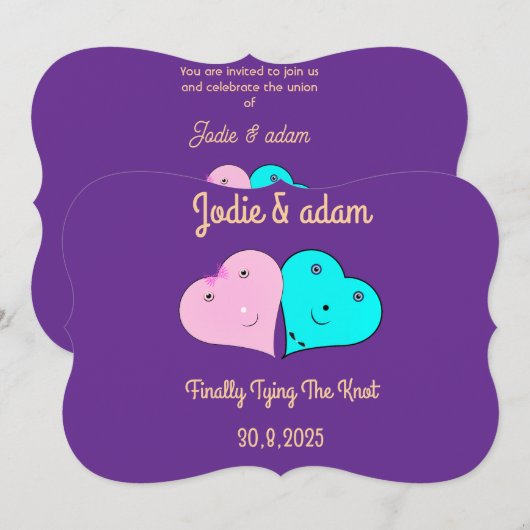 HERZEN EINLADUNG (Vorne/Hinten)