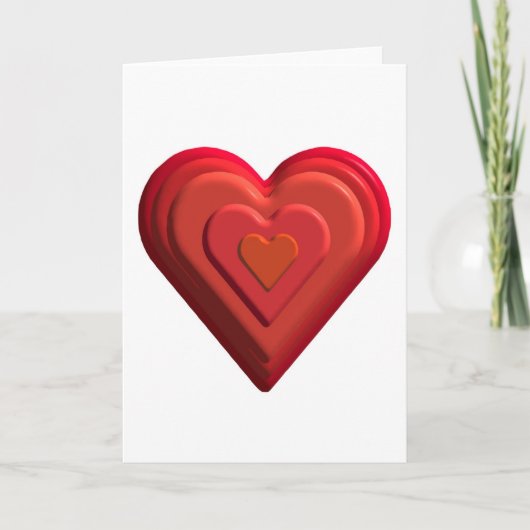 Herzen Feiertagskarte (Vorderseite)