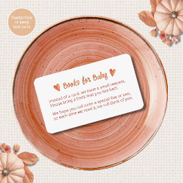 Herzen für Baby Shower-Beilagekarten Fall in Love Begleitkarte