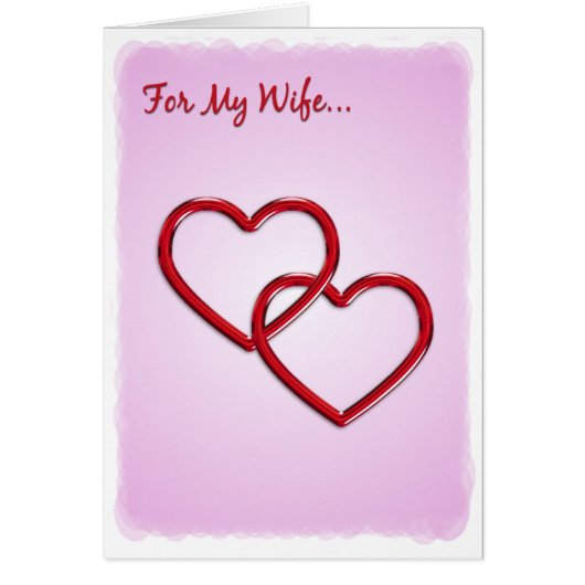 Herzen für meine Ehefrau-Karte (Vorne)