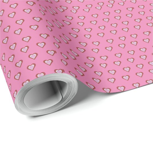 Herzen Geschenkpapier (Rolleneckpunkt)