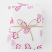 Herzen Geschenkpapier Set (Beispiel)