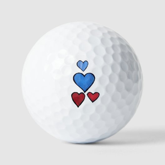 Herzen Golfball (Vorderseite)