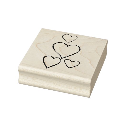 Herzen Gummistempel (Stempel)