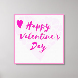 HERZEN "HAPPY VALENTINE S DAY" LEINWANDDRUCK