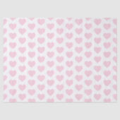 Herzen, hellrosa auf weißem Seidenpapier (Vorderseite)