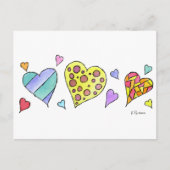 Herzen Herz Postkarte (Vorderseite)