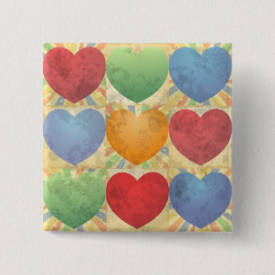 Herzen Hintergrund Button