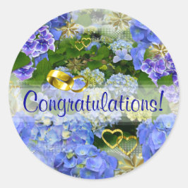 HERZEN & HYDRANGEA ~ Dichtungen/Aufkleber Runder Aufkleber