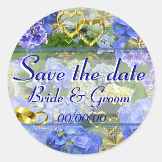 HERZEN & HYDRANGEAS ~ Dichtungen/Aufkleber Runder Aufkleber (Vorderseite)