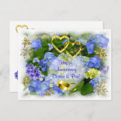 HERZEN & HYDRANGEAS ~ Postkarte (Vorne/Hinten)