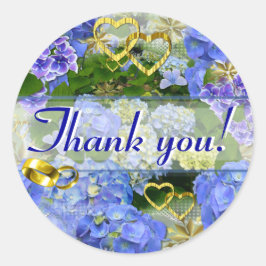 HERZEN & HYDRANGEAS ~ Umschlagsiegeler # 2 Runder Aufkleber