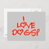 Herzen I Liebe Hunde Hemden und Geschenke Postkarte (Vorne/Hinten)