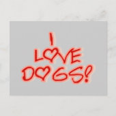 Herzen I Liebe Hunde Hemden und Geschenke Postkarte (Vorderseite)