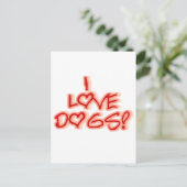 Herzen I Liebe Hunde Hemden und Geschenke Postkarte (Stehend Vorderseite)