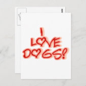 Herzen I Liebe Hunde Hemden und Geschenke Postkarte (Vorne/Hinten)