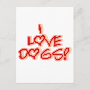 Herzen I Liebe Hunde Hemden und Geschenke Postkarte