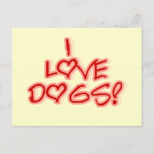 Herzen I Liebe Hunde Hemden und Geschenke Postkarte (Vorderseite)