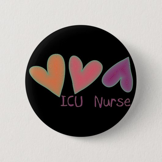 Herzen ICU Krankenschwester-3 Button (Vorderseite)
