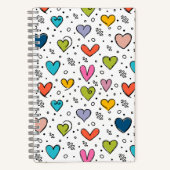 Herzen Illustration Notizblock (Vorderseite)