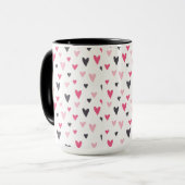 Herzen Illustrationskunstwerk Tasse (Vorderseite Links)