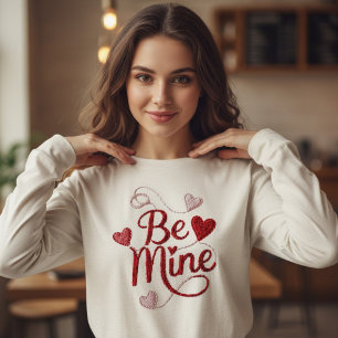 Herzen im Faden-Stil Romantischer Valentinstag Tri-Blend Shirt